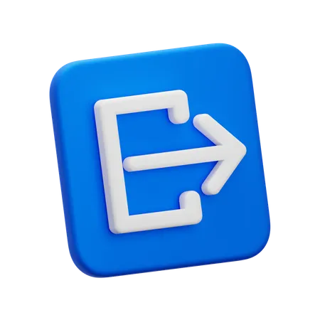 Sign Out  3D Icon