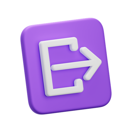 Sign Out  3D Icon