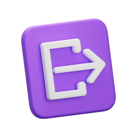 Sign Out  3D Icon