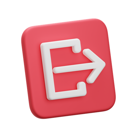Sign Out  3D Icon
