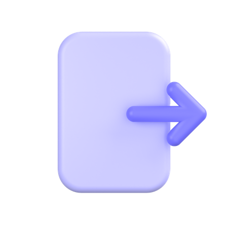 Sign Out  3D Icon