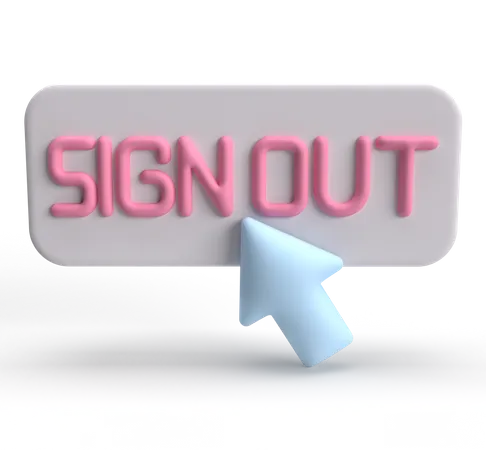 Sign Out  3D Icon