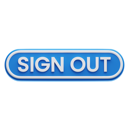 Sign Out Button  3D Icon