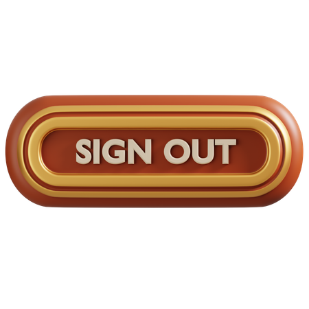 Sign out button  3D Icon