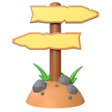 Sign Post 3D Icon