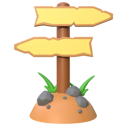 Sign Post 3D Icon
