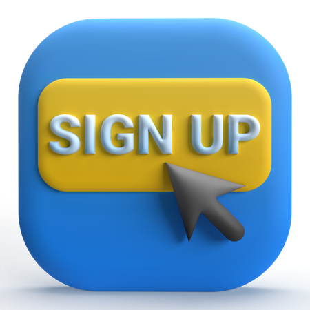 Sign Up  3D Icon