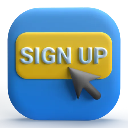 Sign Up  3D Icon