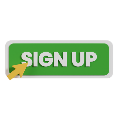 Sign Up Button  3D Icon