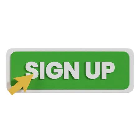 Sign Up Button  3D Icon