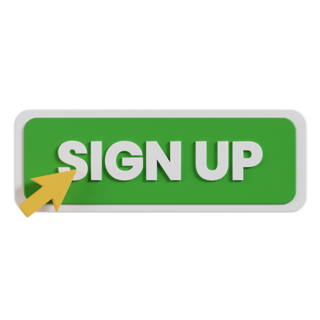 Sign Up Button  3D Icon