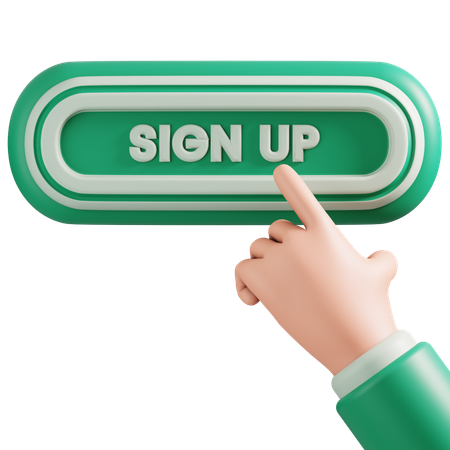 Sign up button  3D Icon