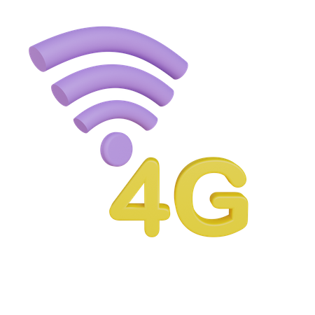 Signal 4G  3D Icon