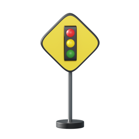 Signal Ahead  3D Illustration