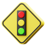 3d traffic signals illustration