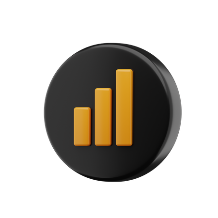 Signal Bars  3D Icon