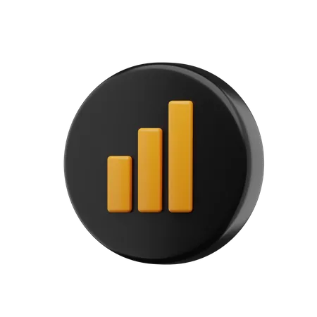 Signal Bars  3D Icon