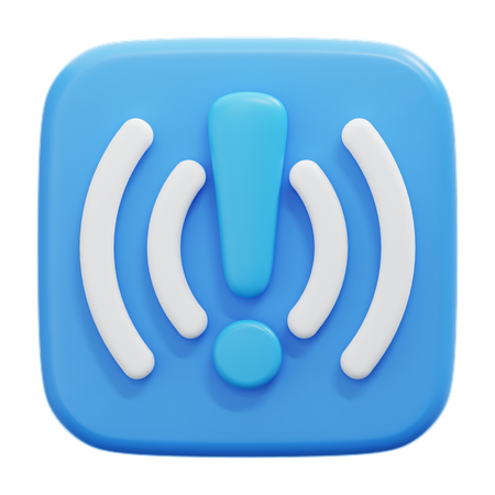 Signal Cellular Connected No Internet Bar  3D Icon