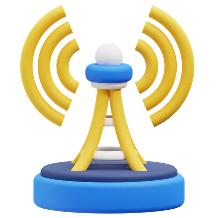 Signal de diffusion radio  3D Icon