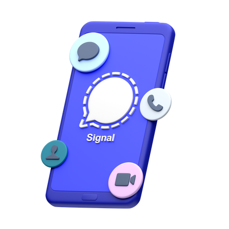 Signal On Smartphone  3D Icon