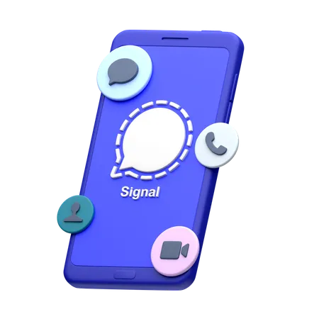 Signal On Smartphone  3D Icon