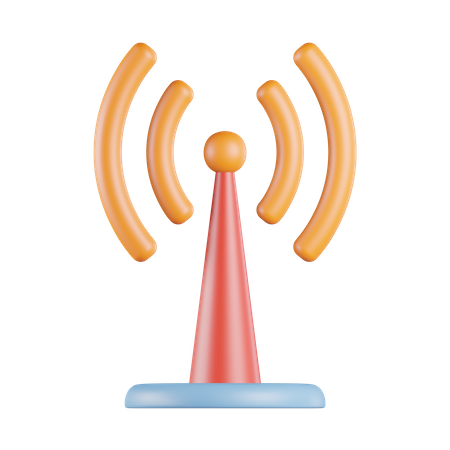 Signal Radiation  3D Icon
