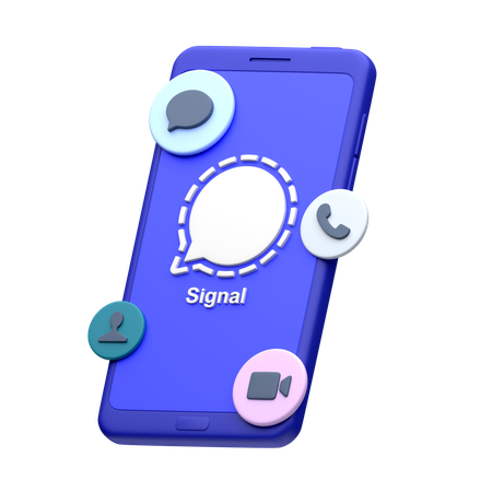 Signal sur smartphone  3D Icon