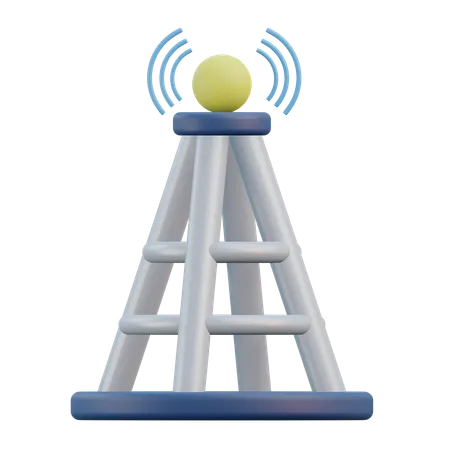Tower Cloud Computing 3 D Icon Illustration With Transparent Background 3D Icon