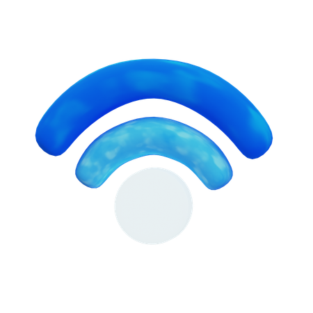 Signal wifi dans les nuages  3D Icon