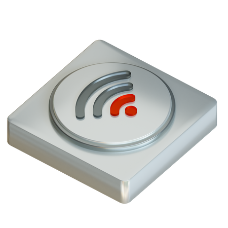 Signal Wi-Fi faible  3D Icon