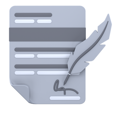 Unterschrift  3D Icon