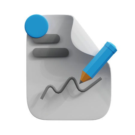 Unterschrift  3D Icon