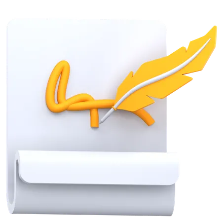 Unterschrift  3D Icon