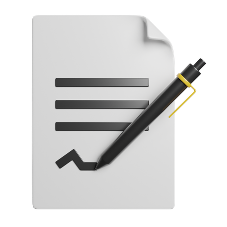 Signature  3D Icon