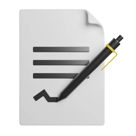 Signature  3D Icon