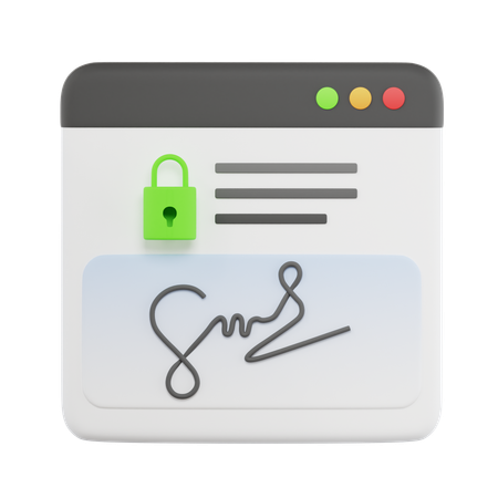 Signature  3D Icon