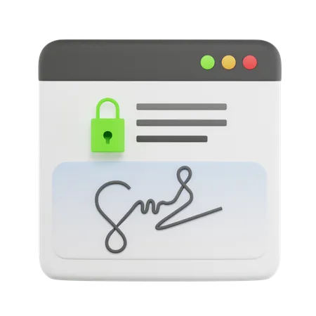 Signature  3D Icon