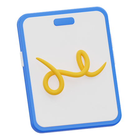 Signature numérique  3D Icon