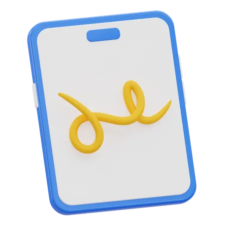 Signature numérique  3D Icon