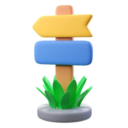 3 D Illustration Signboard 3D Icon