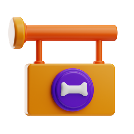 Signboard Daycare  3D Icon