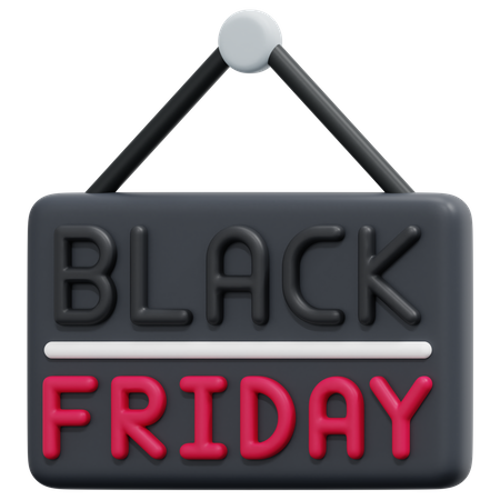 Black Friday Board  3D Icon