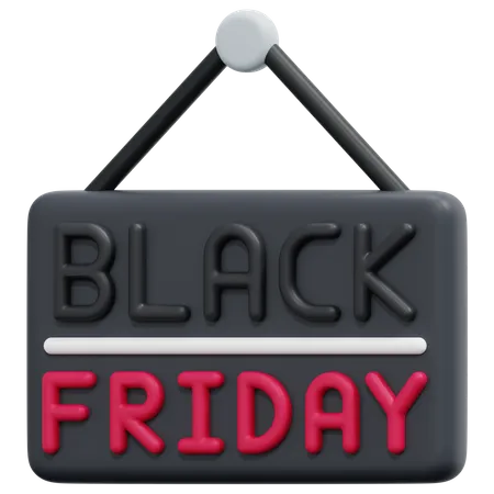 Black Friday Board  3D Icon