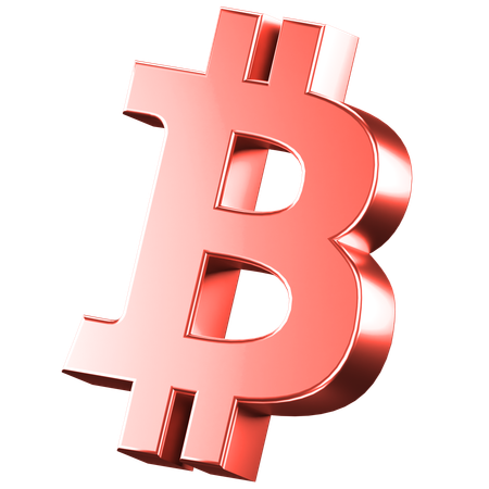 Signe Bitcoin  3D Icon