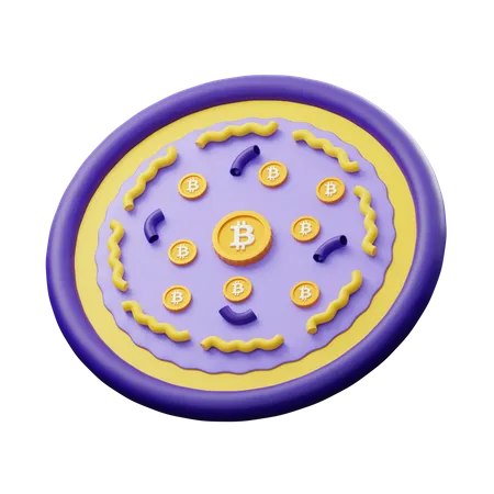 Signe Bitcoin  3D Illustration