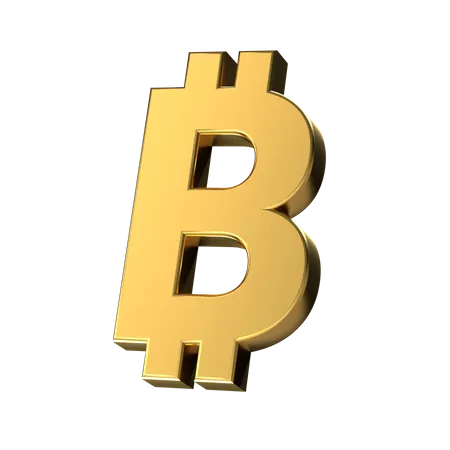 Signe Bitcoin  3D Icon