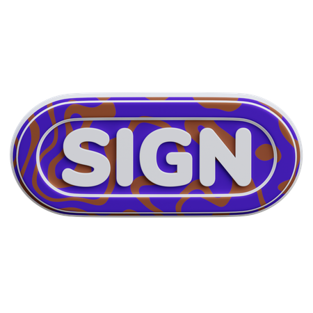 Bouton de signature  3D Icon