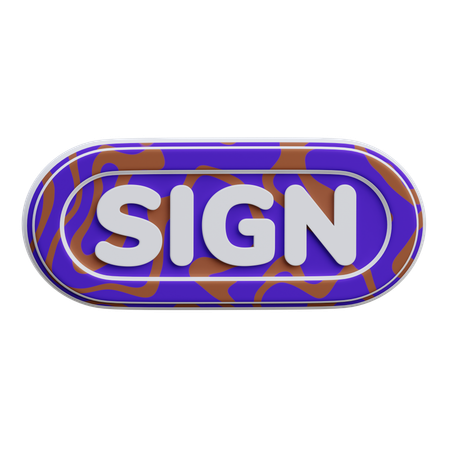 Bouton de signature  3D Icon