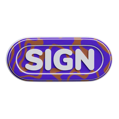 Bouton de signature  3D Icon