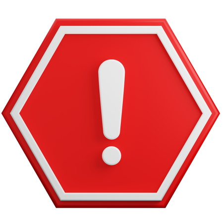 Signe d'avertissement  3D Icon